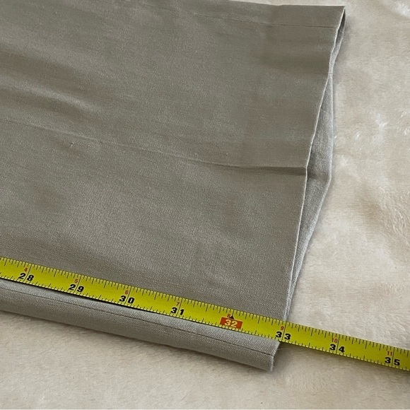 TAHARI / "Wes" Khaki Linen Blend Wide Leg Pants Size 6 - Picture 11 of 15